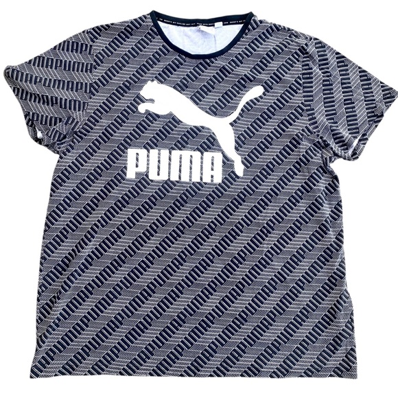 Puma Other - Mens PUMA SE Way 1 T Shirt All Over Spellout Print Logo Size XXL US RN 62200 EUC